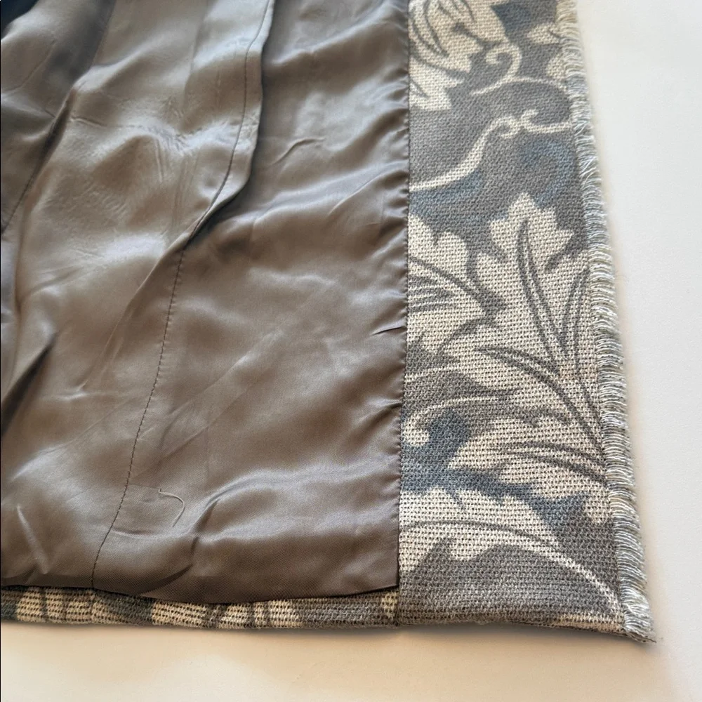 Mango (MNG) floral damask tapestry jacquard boho trench coat XS - Picture 11 of 13